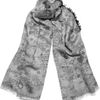 Mulberry Doodle Intarsia Silk and Woolblend Scarf in Gray - Lyst