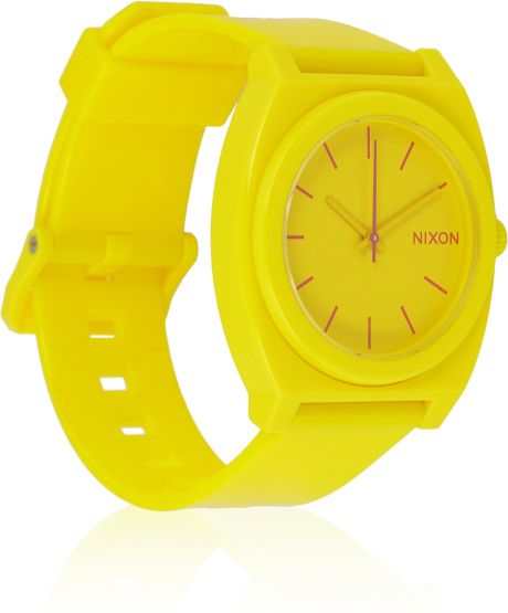 Nixon Time Teller Rubber Watch in Yellow (lemon) - Lyst