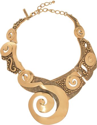 Oscar de la Renta 22karat Goldplated Collar Necklace - Lyst