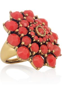 Oscar de la Renta 24karat Goldplated Cabochon Ring - Lyst