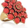 Oscar De La Renta 24karat Goldplated Cabochon Ring in Gold - Lyst