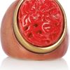 Oscar De La Renta 24karat Goldplated Seagrass Ring in Red (gold) - Lyst