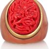 Oscar De La Renta 24karat Goldplated Seagrass Ring in Red (gold) - Lyst