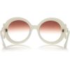 Prada Roundframe Acetate Sunglasses in White (ivory) - Lyst