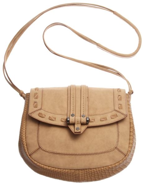 Rachel Roy Medium Flap Crossbody in Beige (almond) - Lyst