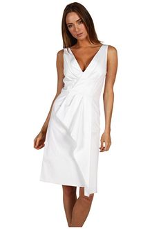 Rachel Roy Stretch Cotton Wrap Drape Dress - Lyst