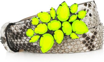 Roberto Cavalli Neonclasp Python Belt - Lyst