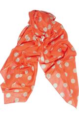 Sonia By Sonia Rykiel Polkadot Cotton Voile Scarf