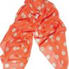 Sonia By Sonia Rykiel Polkadot Cotton Voile Scarf in Orange - Lyst