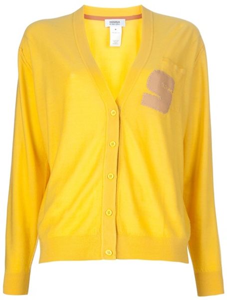 Sonia By Sonia Rykiel Loose Fit Cardigan in Yellow - Lyst