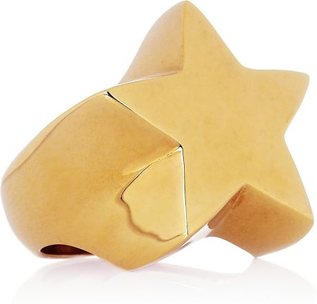 Stella Mccartney Polished Goldtone Star Ring in Gold - Lyst