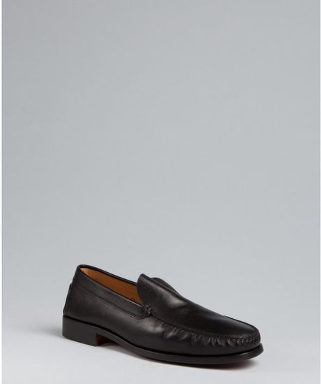 Tod's Black Leather Fondo Loafers in Black for Men - Lyst