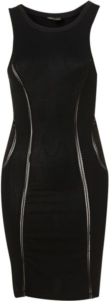  Cutout Mesh Bodycon Tunic 