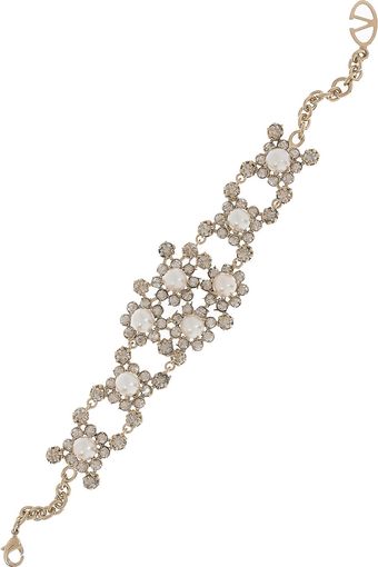 Valentino Goldplated Swarovski Crystal Bracelet - Lyst