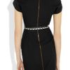 Versace Grommetstudded Wavy Leather Belt in Black - Lyst