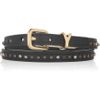 Yves Saint Laurent Studded Leather Wrap Bracelet in Black - Lyst