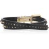 Yves Saint Laurent Studded Leather Wrap Bracelet in Black - Lyst