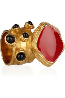 Yves Saint Laurent Arty Goldplated Enamel Ring - Lyst