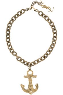 Yves Saint Laurent Goldplated Anchor Necklace - Lyst