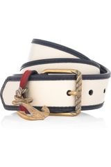 Yves Saint Laurent Anchorembellished Leather Belt