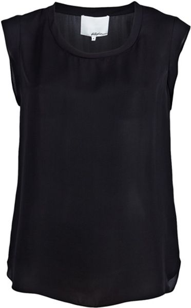 3.1 Phillip Lim Muscle Tshirt in Black - Lyst