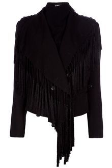 Ann Demeulemeester Waterfall and Fringed Front Jacket - Lyst