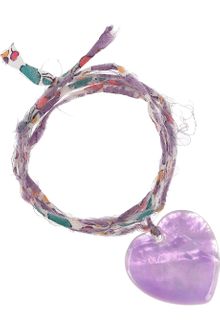 Aurelie Bidermann Mother-Of-Pearl Heart Charm Bracelet - Lyst