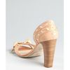Celine Blush Leather Patent Stitch Disk Ornament Peep Toe Pumps in Pink (blush) - Lyst