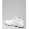 Celine White and Gold Canvas Logo Laceup Sneakers in White - Lyst