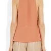 Chloé Pleated Silk Crepe De Chine Top in Multicolor (multicolored) - Lyst