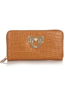DKNY Croc Effect Leather Wallet - Lyst