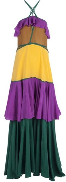 Dsquared2 Colour Block Dress in Multicolor (green) - Lyst