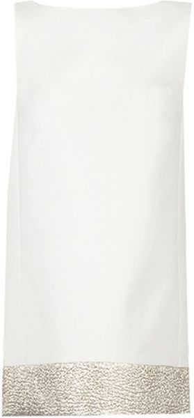 Giambattista Valli Sleeveless Shift Dress in White - Lyst