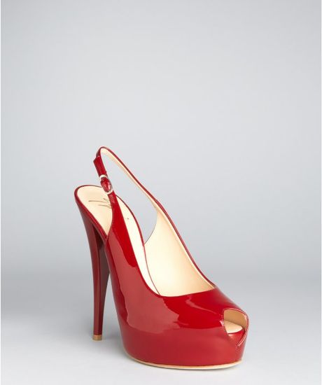 red sling backs