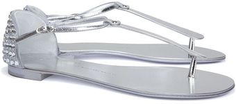   Crystal Heel Thong Sandals  