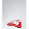 Gucci Red Patent Leather Logo Tstrap Sandals in Red - Lyst