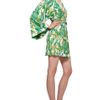 Issa Kimono Dress in Green Print in Green (white) - Lyst
