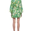 Issa Kimono Dress in Green Print in Green (white) - Lyst