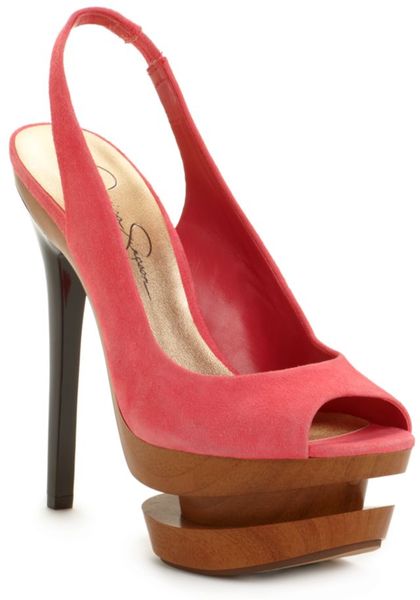 jessica simpson coral heels
