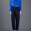 Kenzo High Waisted Trousers in Blue - Lyst