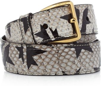  Star Print Watersnake Waist Belt 