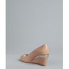 Miu Miu Powder Stingray Embossed Leather Peep Toe Wedges in Beige (powder) - Lyst