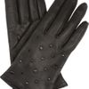 Mulberry Gems Studded Leather Gloves in Black - Lyst
