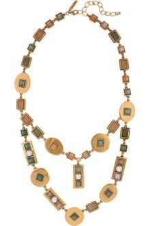 Oscar de la Renta 24karat Goldplated Geometric Necklace - Lyst