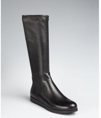  Prada Sport Black Leather Side Zip Boots 