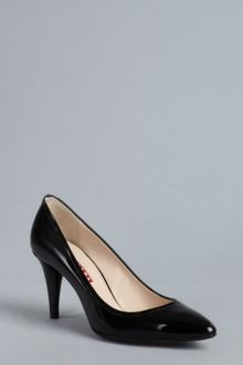 Prada Prada Sport Black Patent Leather Point Toe Pumps - Lyst