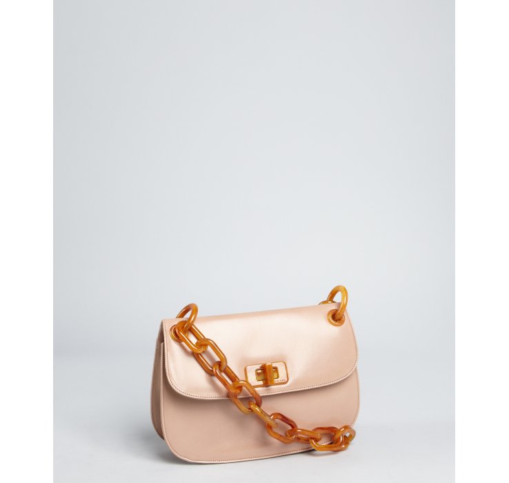 Prada Cameo Leather Chain Strap Shoulder Bag in Brown (tan) | Lyst