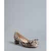 Prada Prada Sport Taupe Snake Embossed Leather Bow Detail Pumps in Brown (taupe) - Lyst