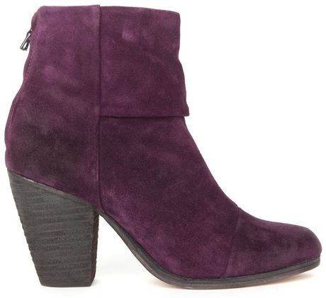 plum suede boots