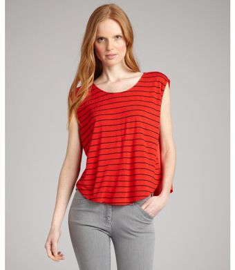 Rebecca Beeson Crayola Striped Cotton Blend Lucie Boxy Tank - Lyst
